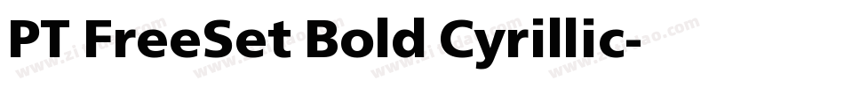 PT FreeSet Bold Cyrillic字体转换